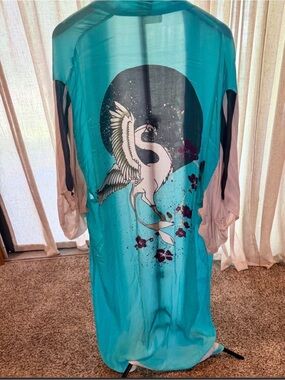Free people moon dance rising sun maxi kimono sold out one size boho festival